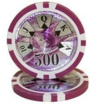 Image de Jetons de poker Benjamin Franklin 14gr /500$ (rouleau de 25 pièces)