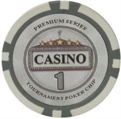 Casino poker chip, 1 dollar, 14 g