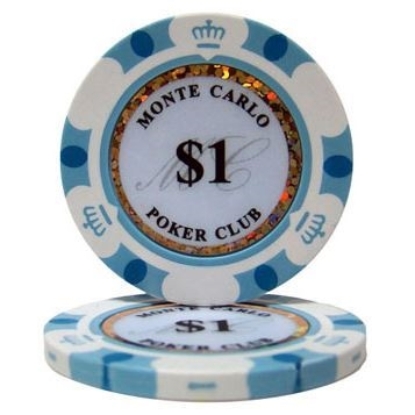 Monte Carlo $1 poker chip 14gr