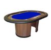 Supreme 62-inch poker table with blue felt top