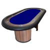 Supreme poker table with blue felt top