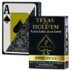 Black Texas Hold'em playing card deck box with jumbo index