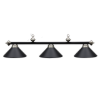 Image sur Lampe de billard en métal - Noir Mat et inox