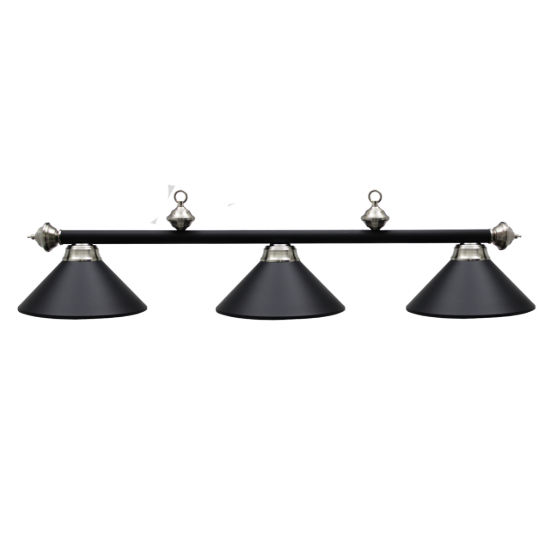 Image sur Lampe de billard en métal - Noir Mat et inox - USAGE TRES BONNE CONDITION