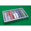 Safety dealer chip tray filled with poker chips