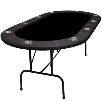 Legacy 84-inch poker table with black top and folding legs