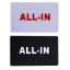 White and black All-IN poker cards