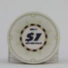 Ceramic HotGen $1 poker chip white