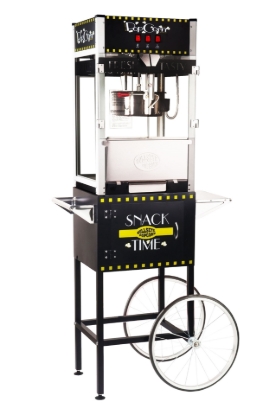 16oz Grand Popper popcorn machine with cart black
