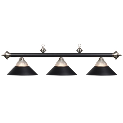 Picture of B48-RIB MB/ST | 3 LT-54" BILLIARD LIGHT-MATTE BLACK & STAINLESS