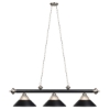 Image sur Luminaire suspendu NOIR MAT CLAIR ET ACIER INOXYDABLE