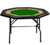 Octagonal poker table with green felt top