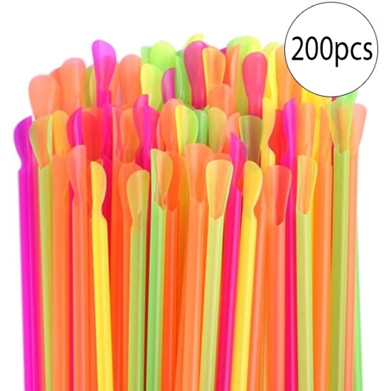 Picture of 72013 Plastic Spoon Straw for Snow Cones- 200pcs