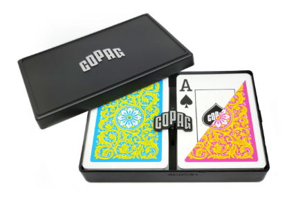 Copag Neoteric poker duopack open case with blue and pink decks