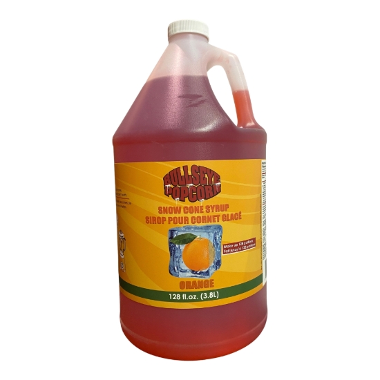 Image sur Bullseye popcorn - Sirop à cônes glacés saveur Orange  1L