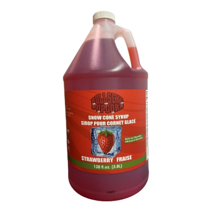 Picture of 73228 - Bullseye popcorn - Snow cone syrup Strawberries 3.8L