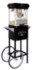 Black 4oz popcorn machine with cart - cart detail
