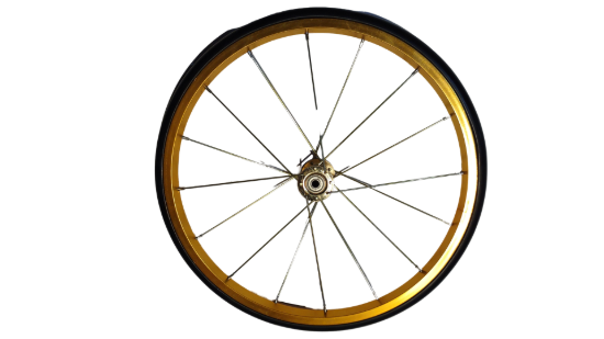 Gold aluminum wheel for Snack Station popcorn machine cart