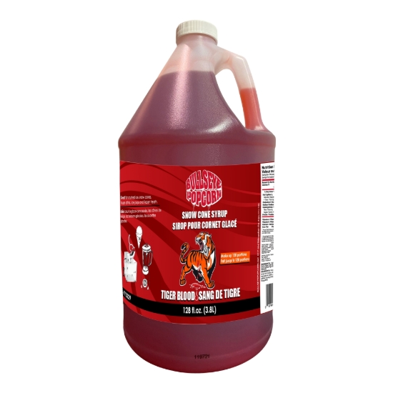 Picture of 73229 - Bulleyes popcorn - Snow cone syrup Tiger Blood 3.8L