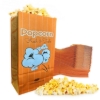 Orange popcorn bag 1oz with flat bottom and popcorn