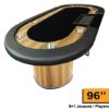 Supreme dealer poker table 96 inch for 8 players plus dealer