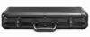 Black aluminum poker chip case, closed, front view